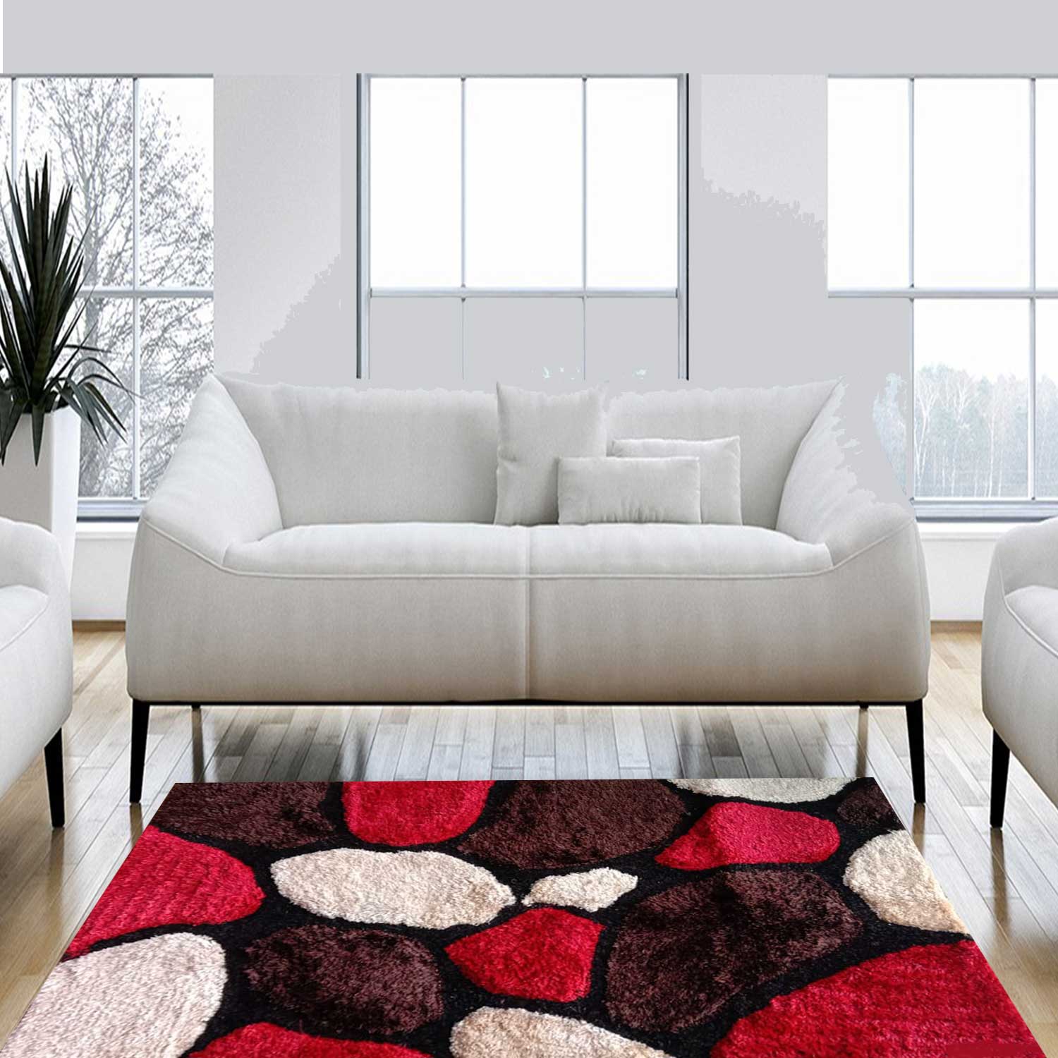 Luxury Microfiber Rugs™ - Super Soft - Red Stone