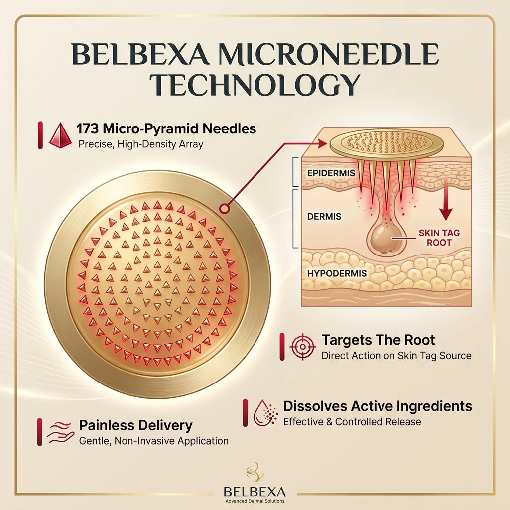 BelBexa™  ClearTag Microneedle skin tag patch