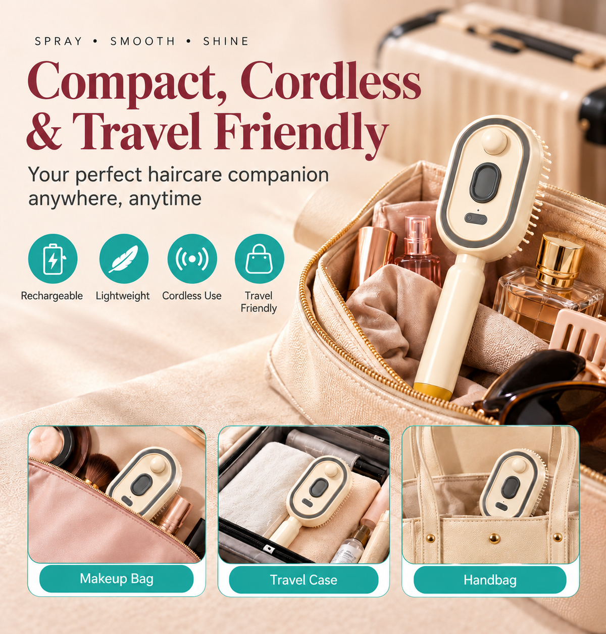 3-in-1 Electric Spray Hair Comb