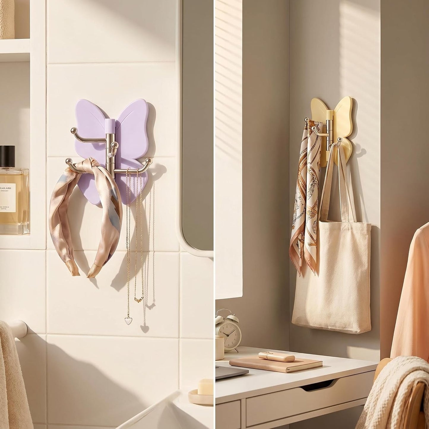 No-Drill Rotating Wall Hook