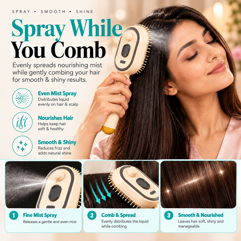 3-in-1 Electric Spray Hair Comb