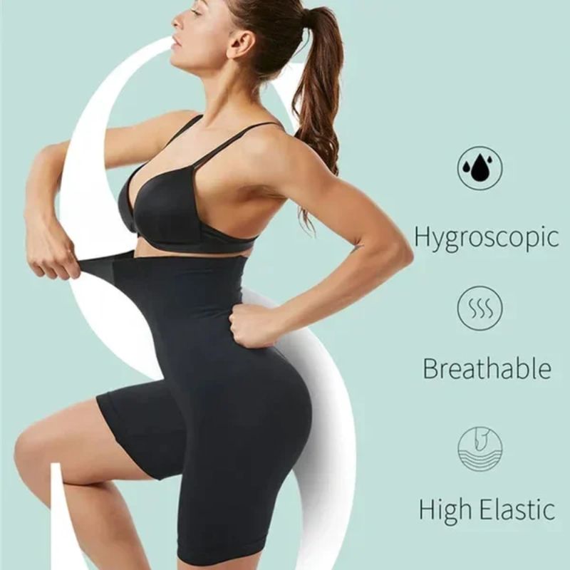 Women's Belly Control Shapewear Hip Lift High Waist Pants Shoulder