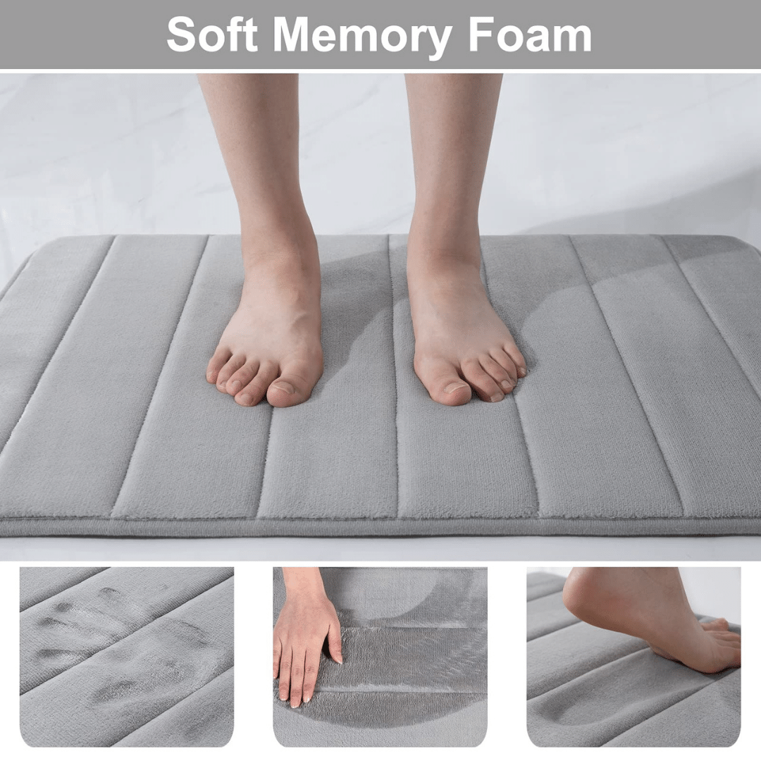 Anti Skid Memory Foam Bath Mat - 80x50 Cm