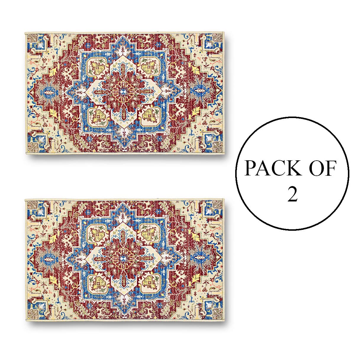 Anti Skid Printed Door Mat (Pack of 2)