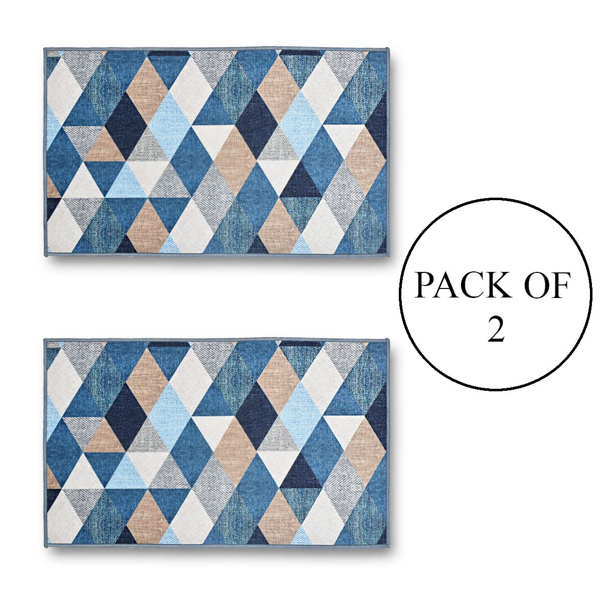 Anti Skid Printed Door Mat (Pack of 2)