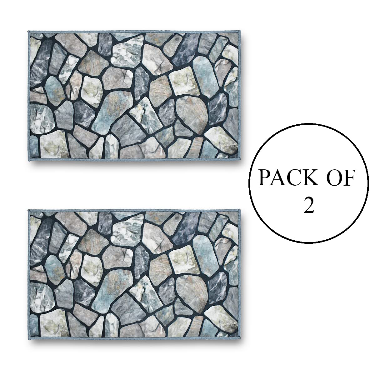 Anti Skid Printed Door Mat (Pack of 2)