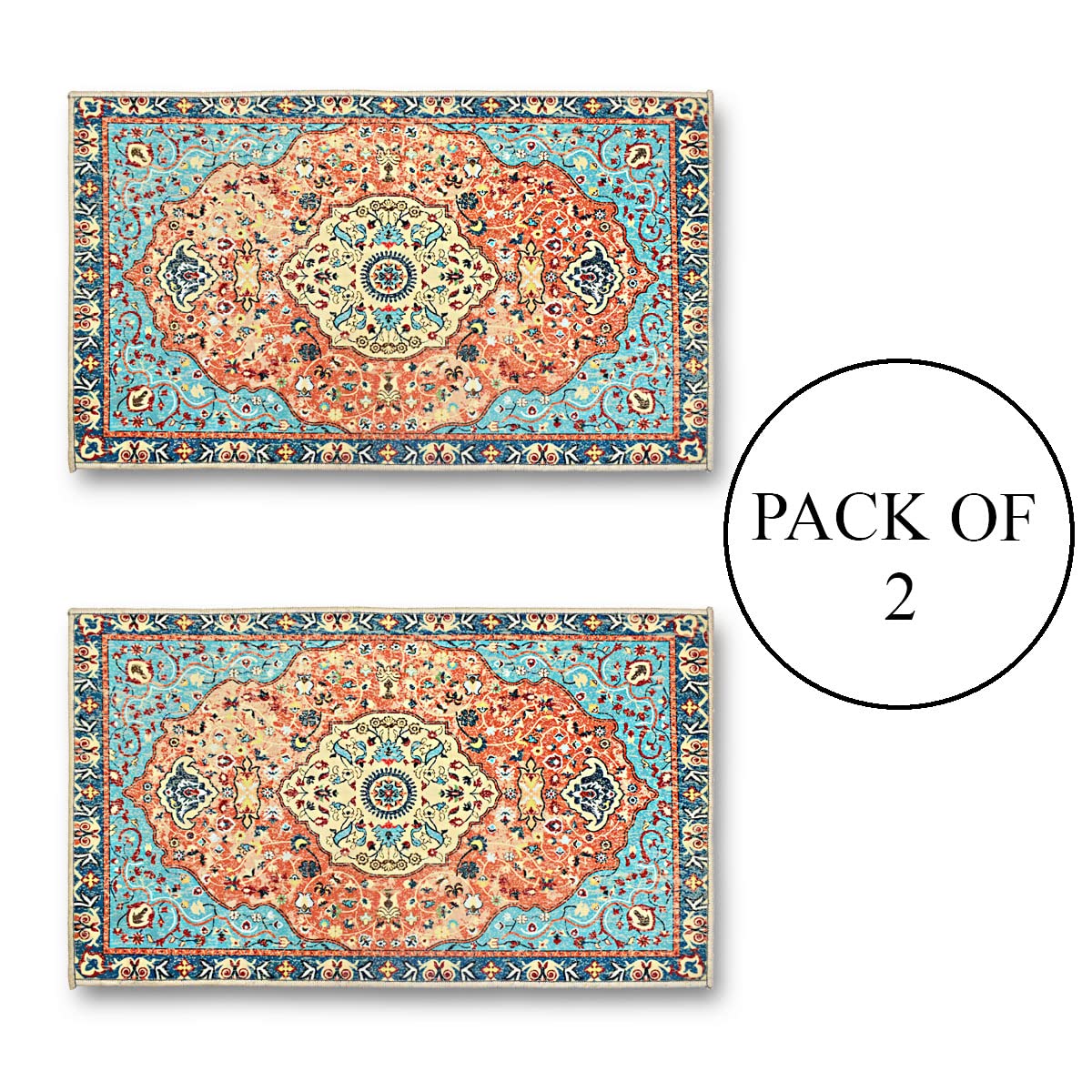 Anti Skid Printed Door Mat (Pack of 2)