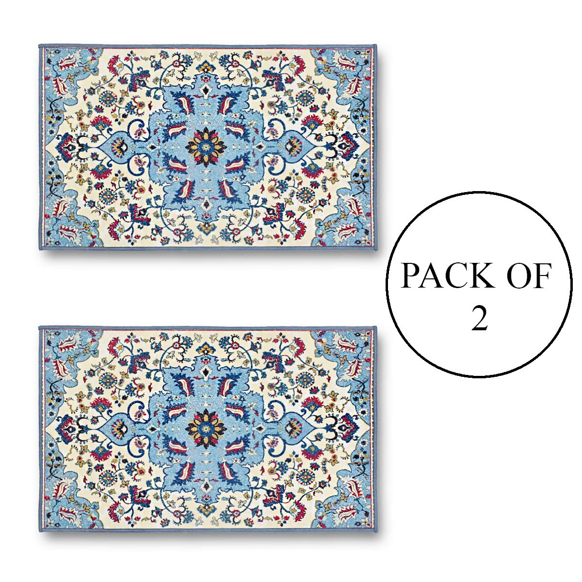 Anti Skid Printed Door Mat (Pack of 2)