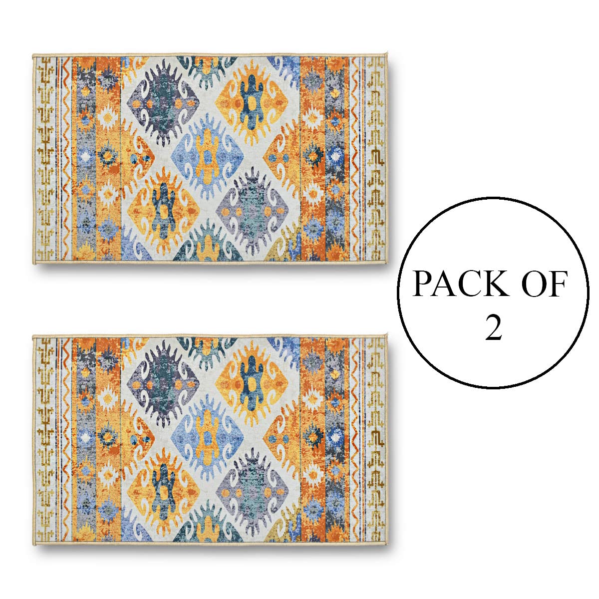 Anti Skid Printed Door Mat (Pack of 2)