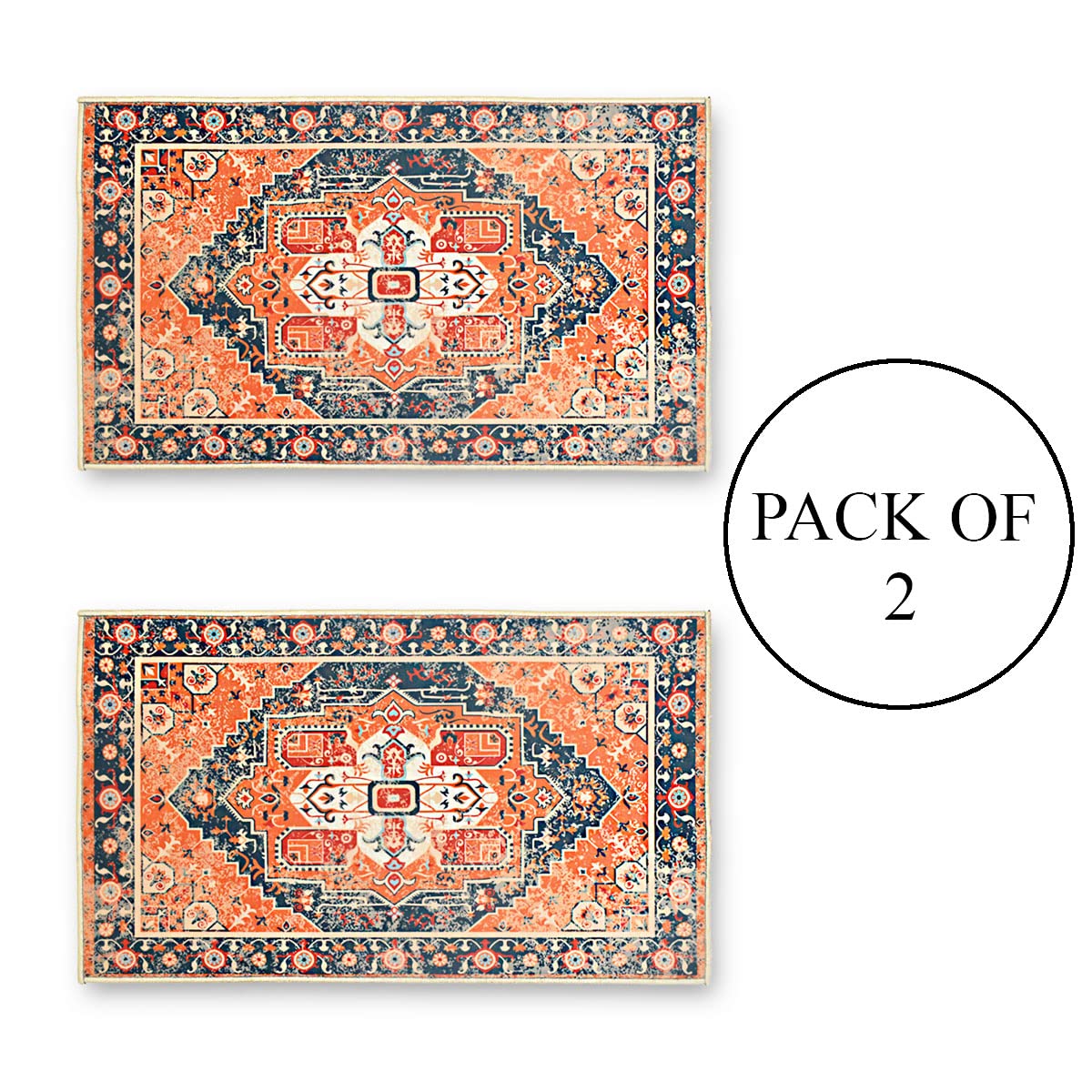 Anti Skid Printed Door Mat (Pack of 2)